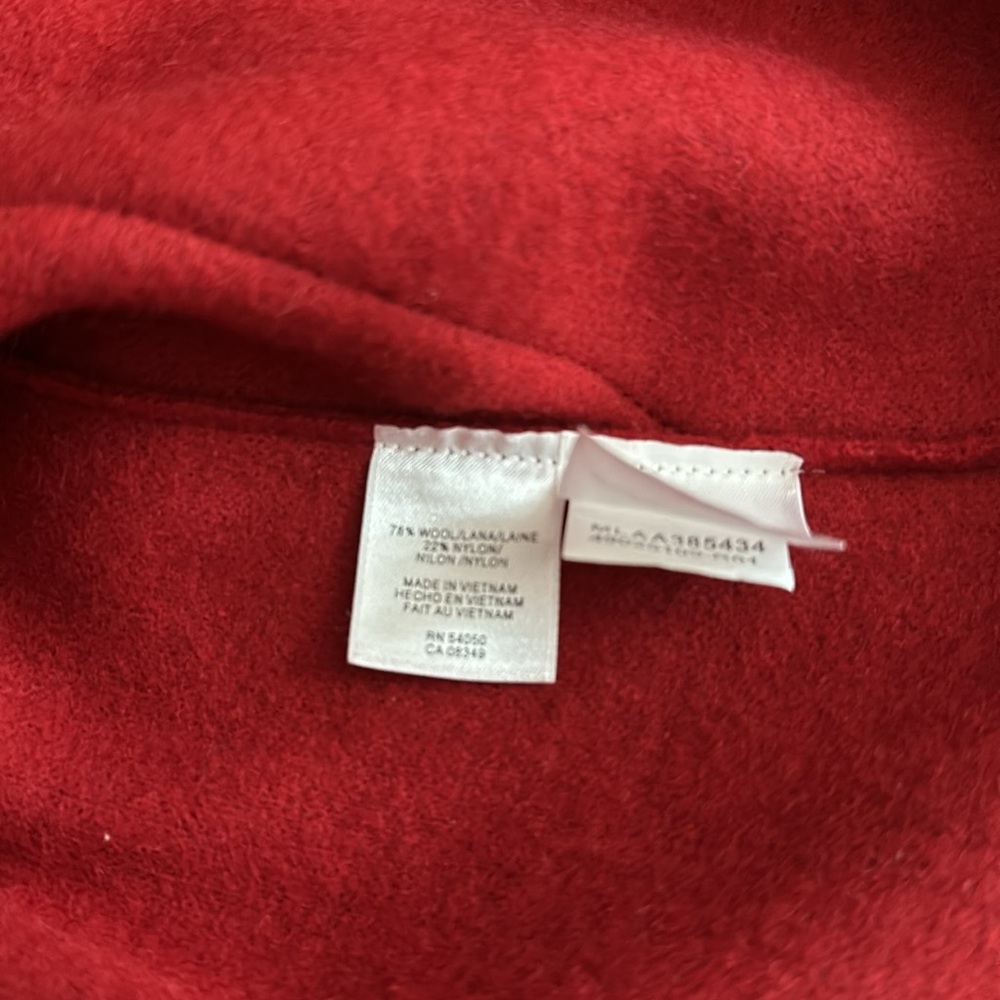 Jones, New York Red Wool Blend Jacket size M - Picture 6 of 6